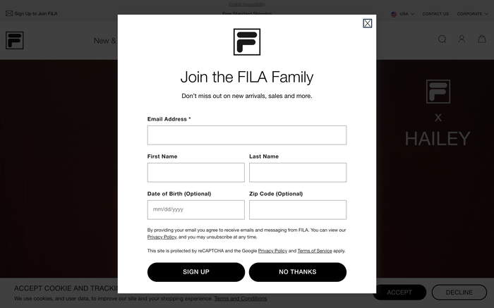 FILA screenshot