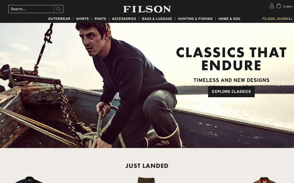 Filson website