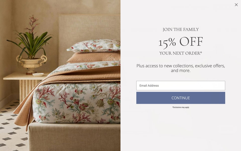 Fine Linens website