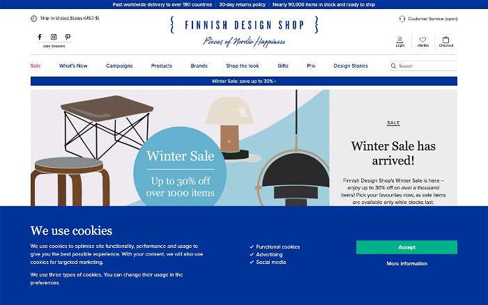 Finnish Design Shop screenshot