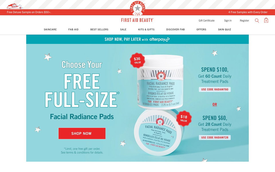 First Aid Beauty website