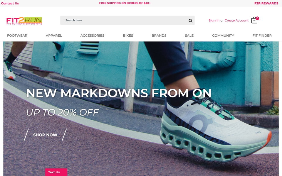 Fit2Run website