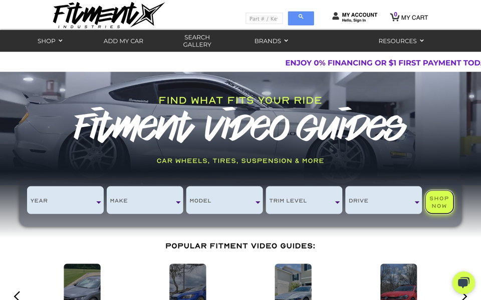Fitment Industries website
