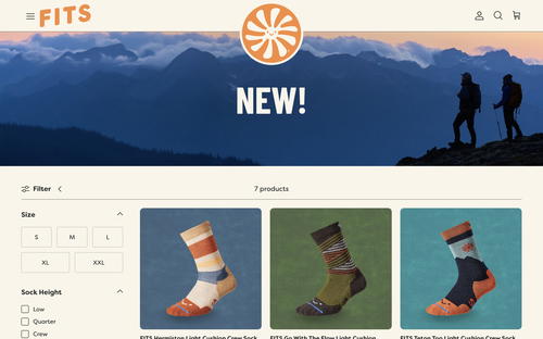 Fits Sock Co. website screenshot