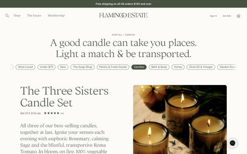Flamingo Estate website screenshot