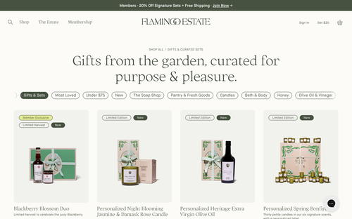 Flamingo Estate website screenshot
