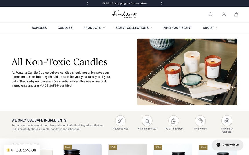 Fontana Candle Co on Shomp