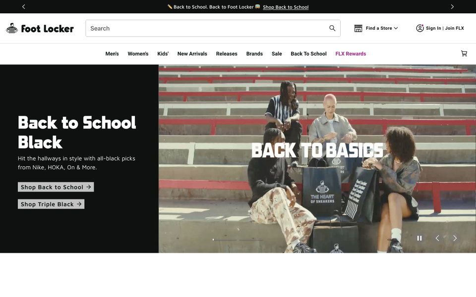 Foot Locker website