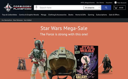 Forbidden Planet website screenshot