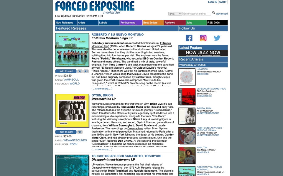 Forced Exposure website