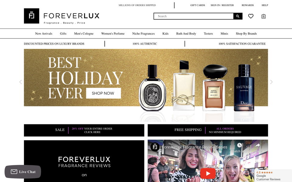 ForeverLux website