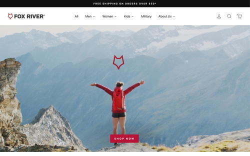 Fox River Socks website screenshot