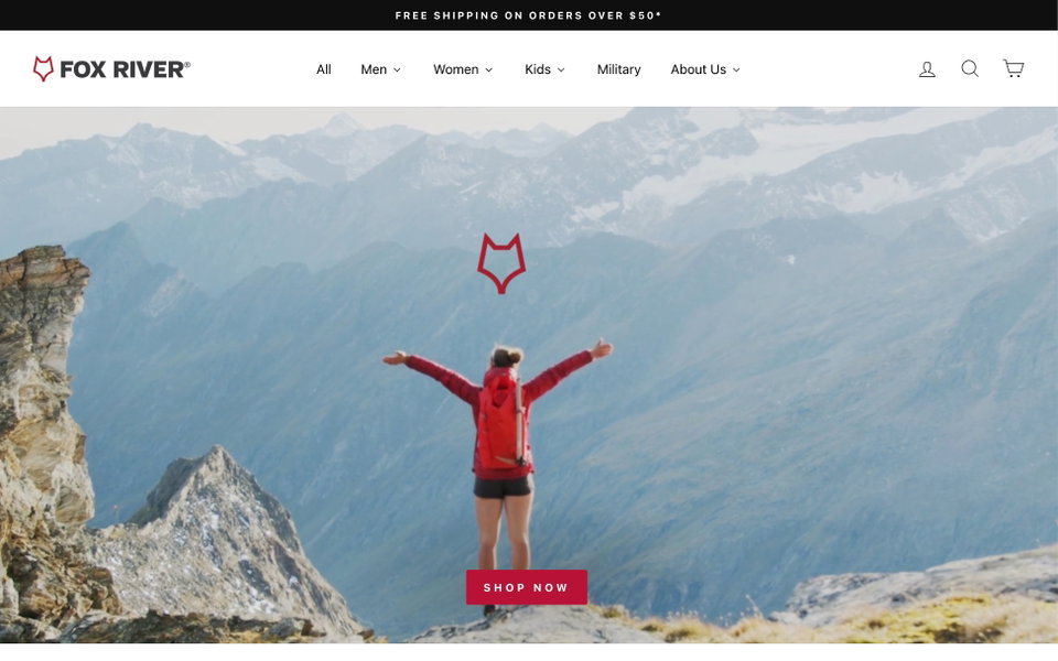 Fox River Socks website