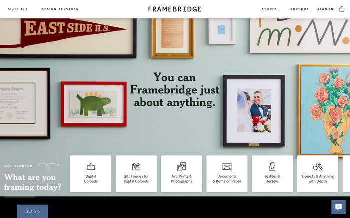 Framebridge screenshot