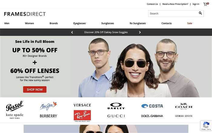 FramesDirect.com screenshot