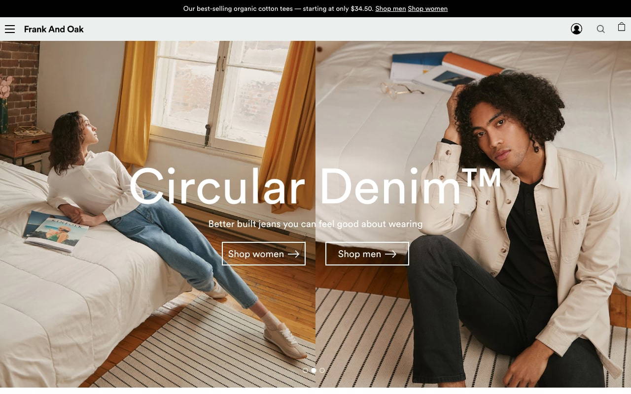 Frank And Oak screenshot