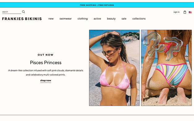 Frankies Bikinis on Shomp