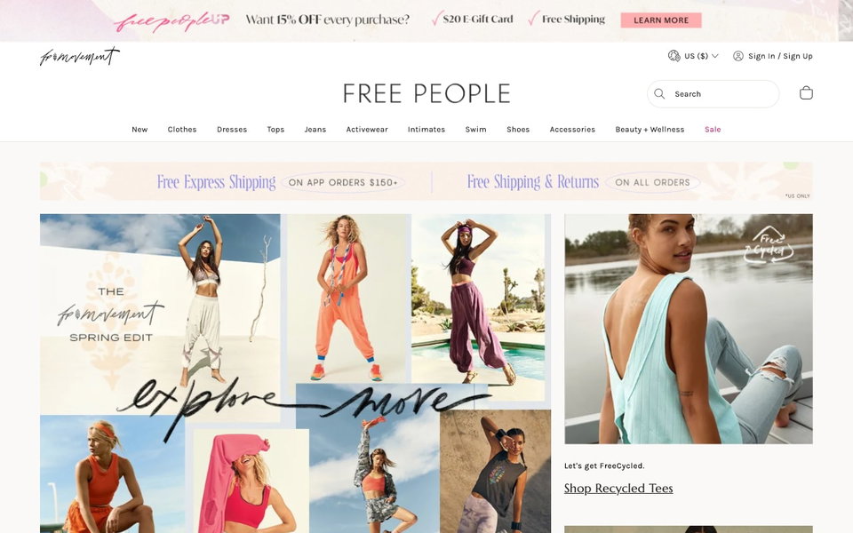 Free People website