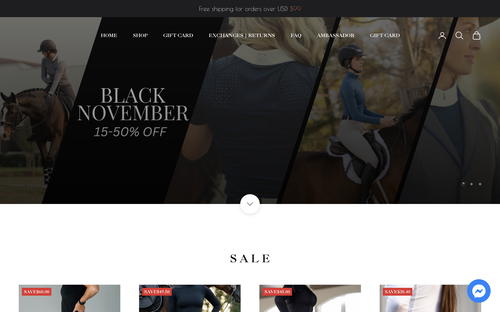 Free Ride Equestrian website screenshot
