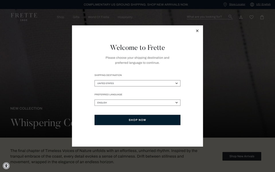Frette website