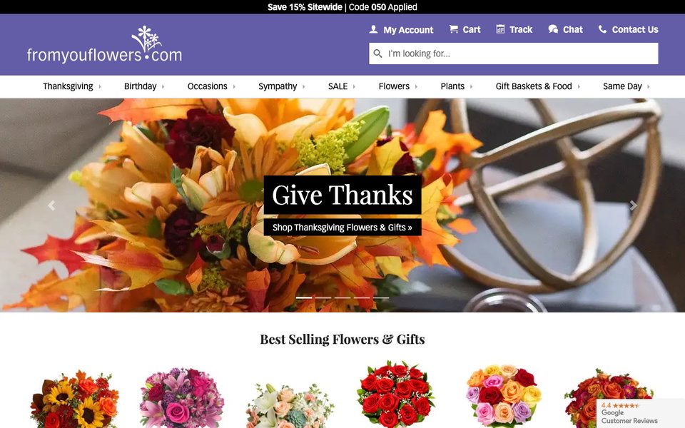 From You Flowers website