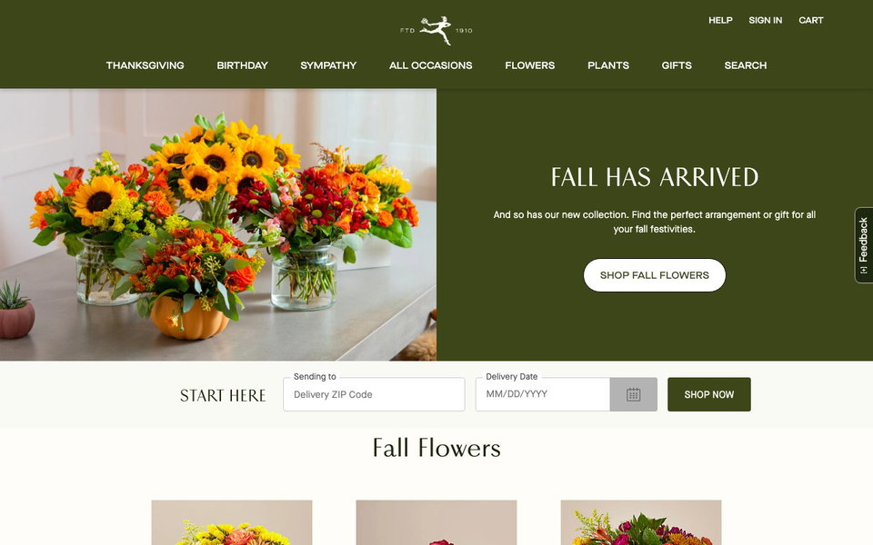 FTD Flowers website