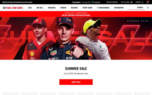 Fuel For Fans website screenshot
