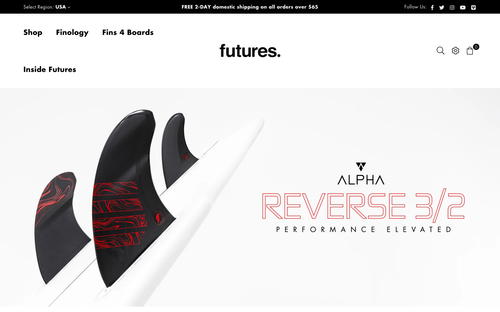Futures Fins website screenshot