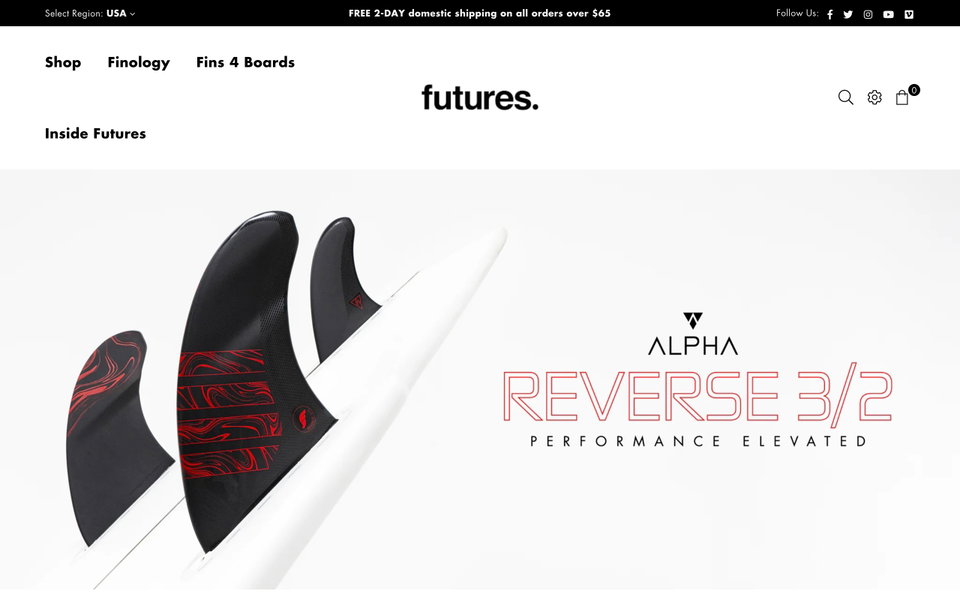 Futures Fins website