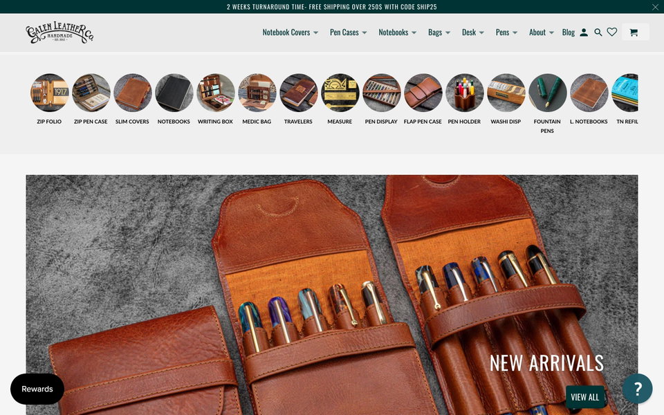 GalenLeather website