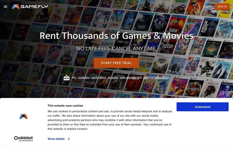 GameFly website