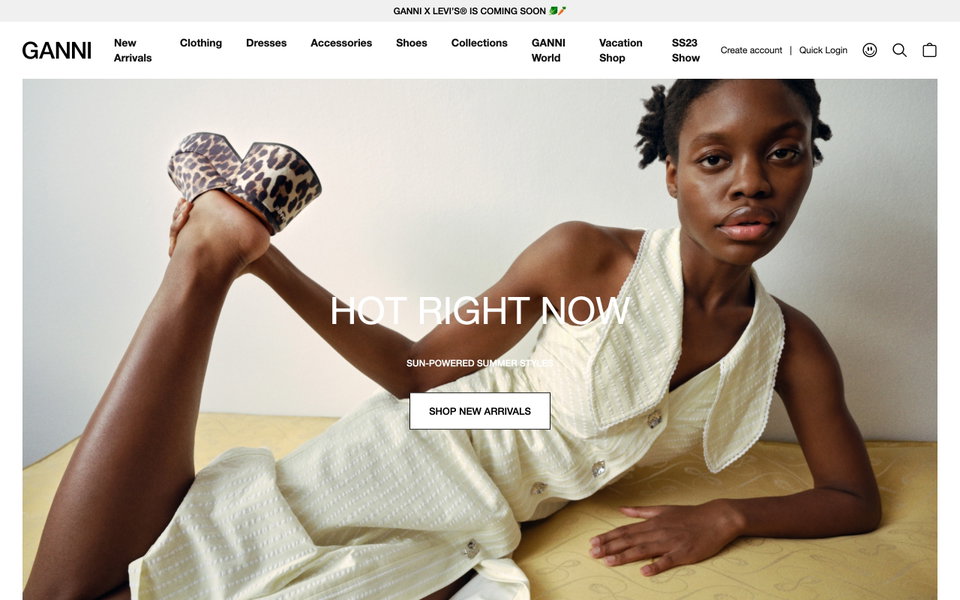 Ganni website