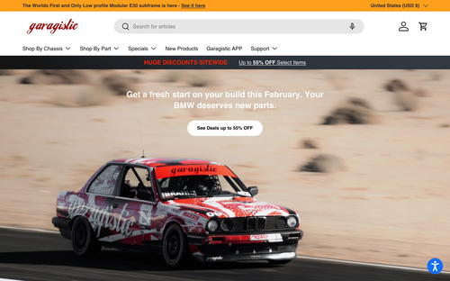 Garagistic website screenshot
