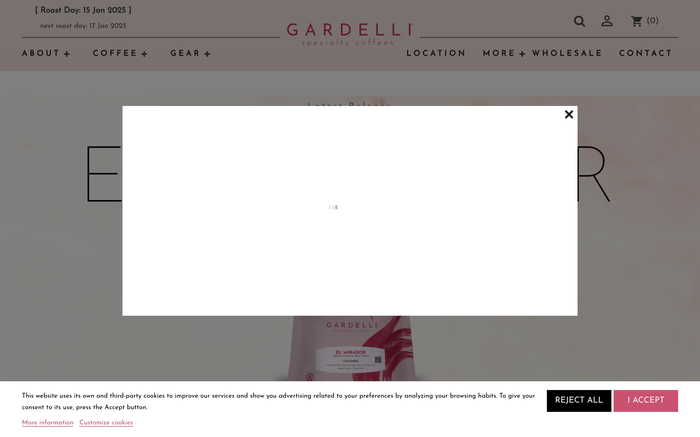 Gardelli Specialty Coffees screenshot