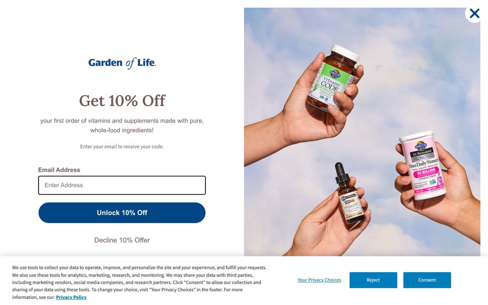 Garden of Life website
