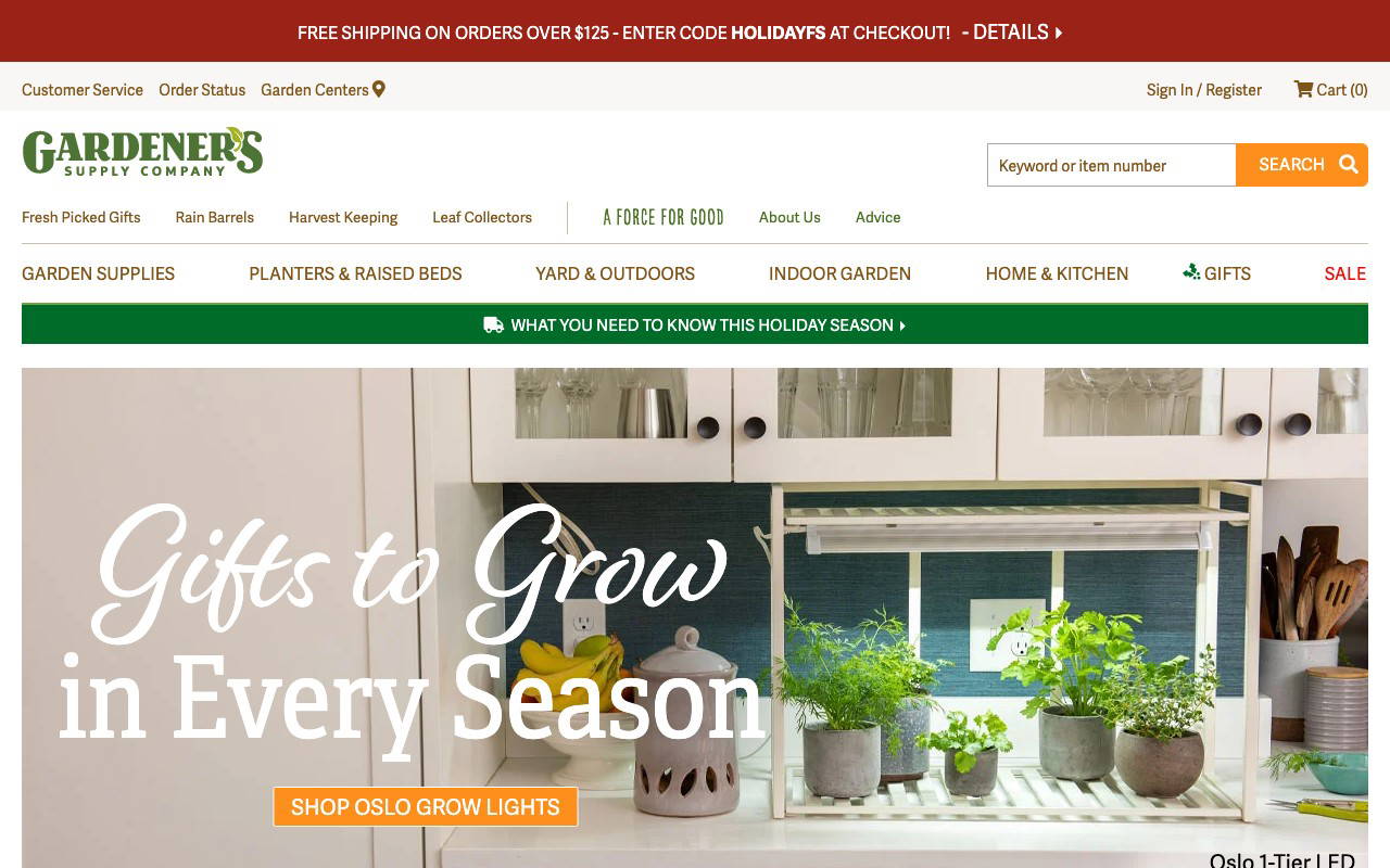 Gardener's Supply screenshot