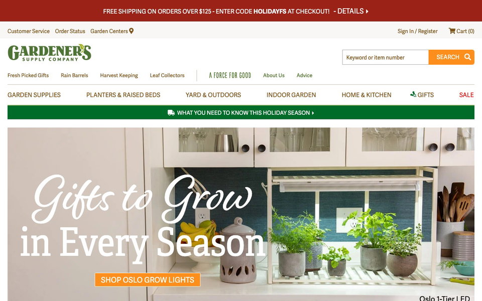Gardener's Supply website
