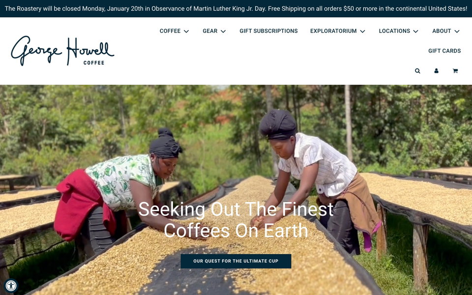 George Howell Coffee website