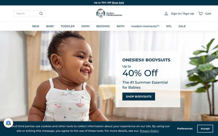 Gerber Childrenswear screenshot