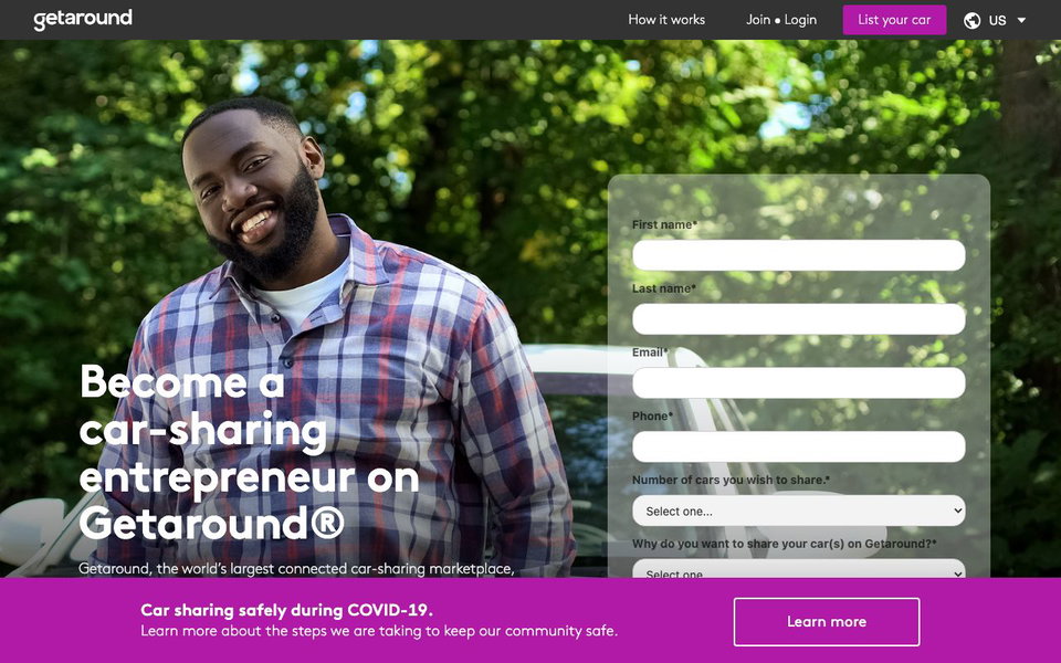 Getaround website