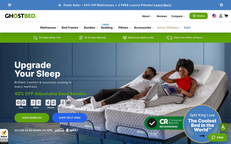 GhostBed website