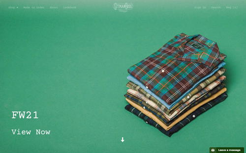 Gitman Vintage website screenshot