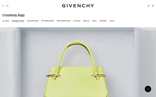 Givenchy website screenshot