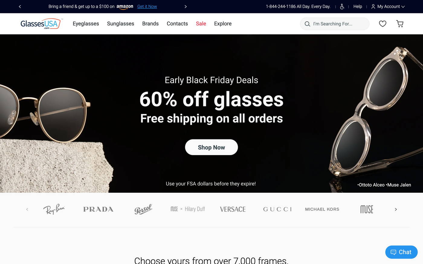 GlassesUSA.com screenshot