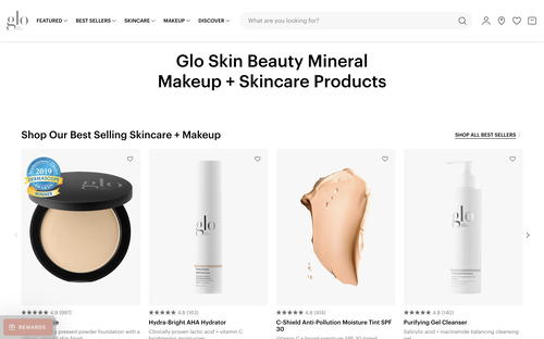 Glo Skin Beauty website screenshot