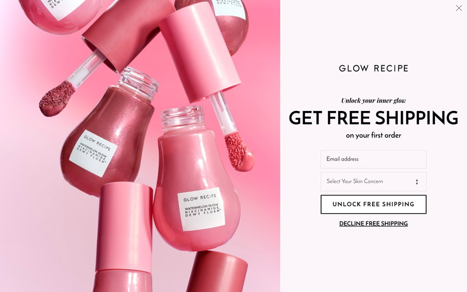 Glow Recipe website