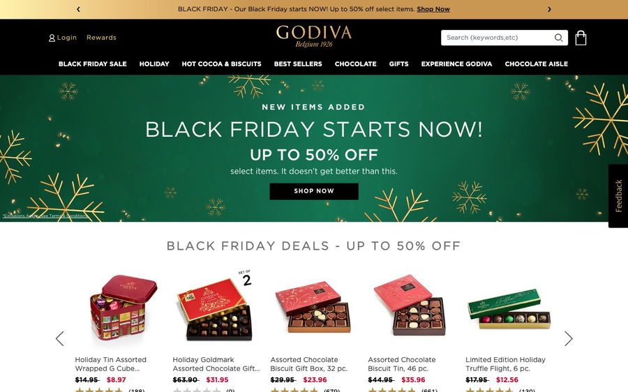 Godiva Chocolatier on Shomp