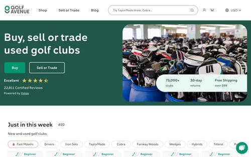 Golf Avenue website screenshot