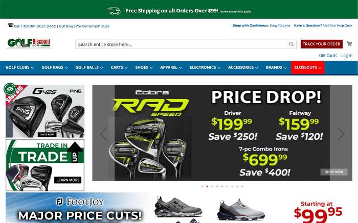 GolfDiscount.com screenshot