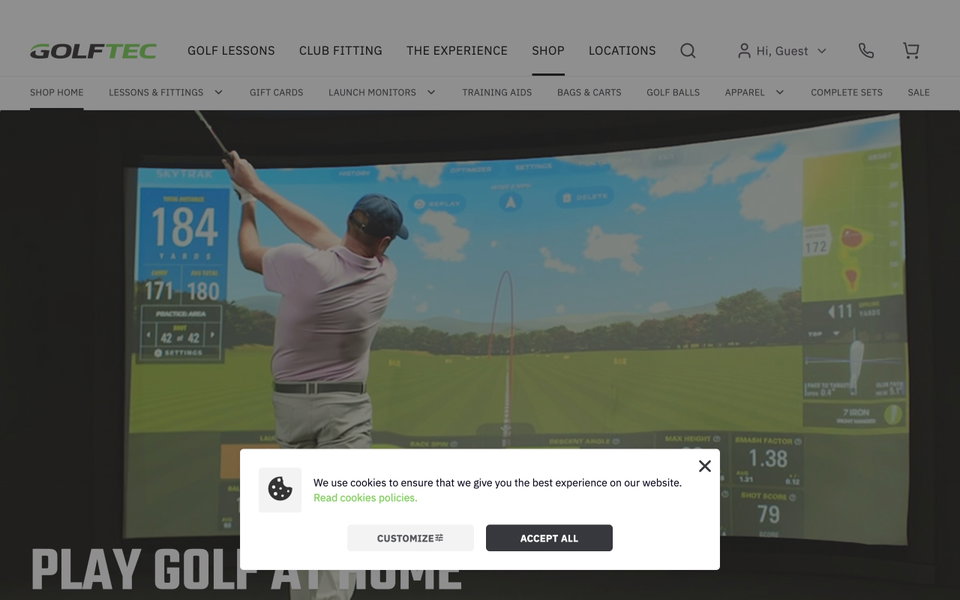 GOLFTEC Shop website